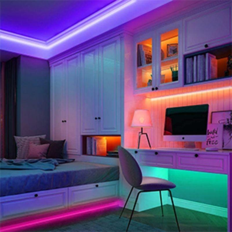 Plafonnier LED connecté WiFi App télécommande dimmable CCT RGB salon  chambre