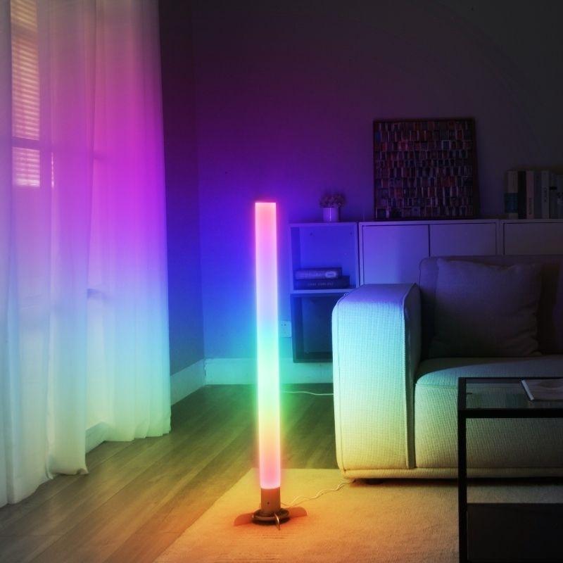 Barre de Lumière 5W LED RGB Barre de Son Contrôle du Son Rythme Musique  Lumière Fête Décoration Atmosphère Lampe Bande, Noir 