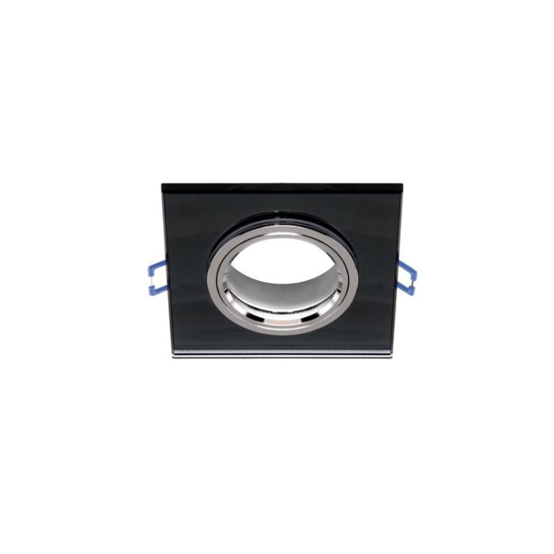 Support Spot Encastrable GU10/MR16 Carré Verre Effet Miroir