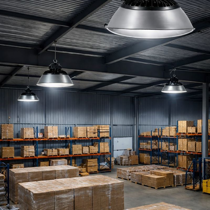 Pack de 5 - Cloche LED Industrielle 150W 90° ARGENT 150lm/W - Garantie 5 ans