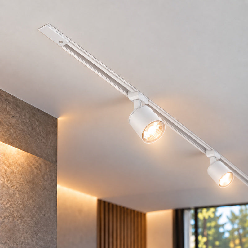 Connecteur d'Alimentation pour Rail Encastrable Triphasé Blanc - Silamp France