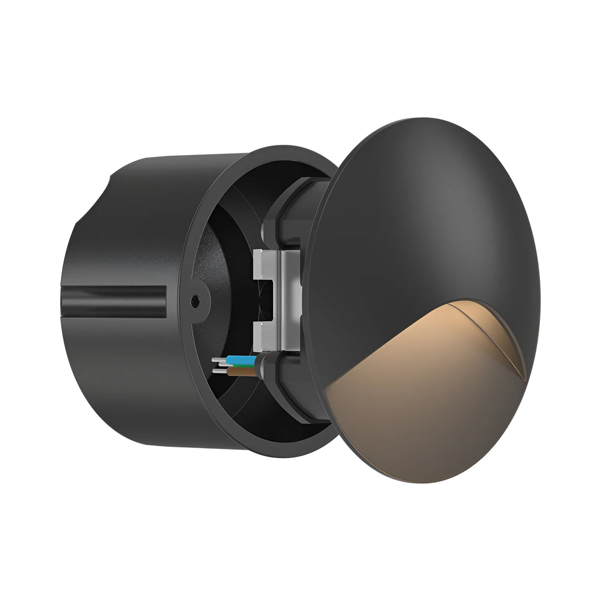 Balise pour Escalier LED Encastrée Ronde 3W IP65 Noir