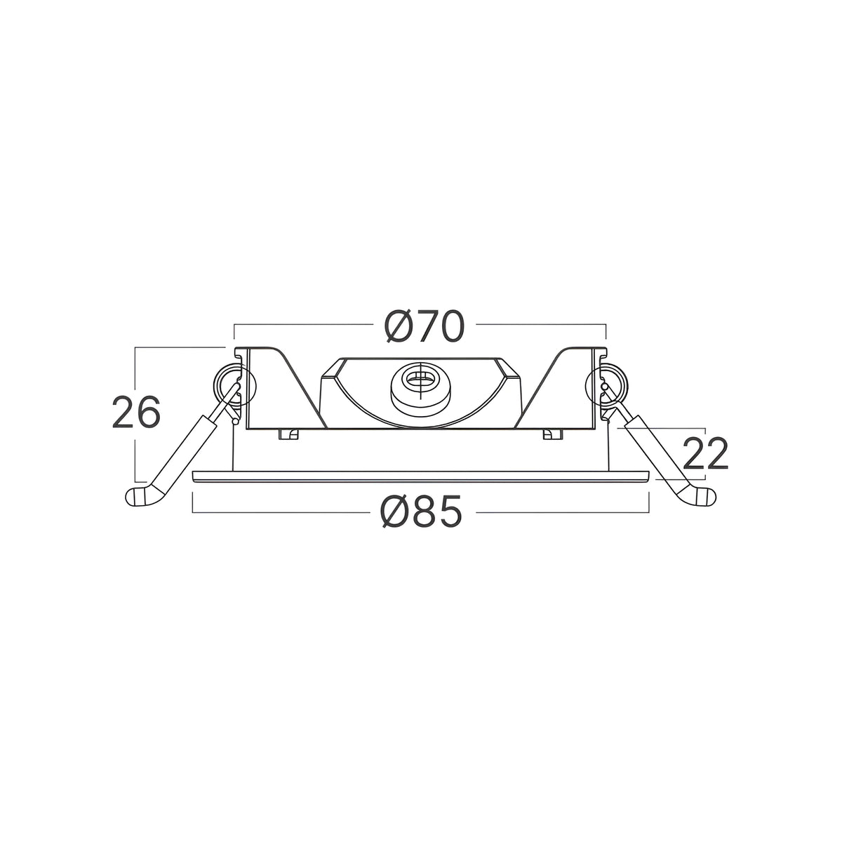 Downlight Dalle LED Ronde Ø85mm 4W Dimmable Blanc CCT