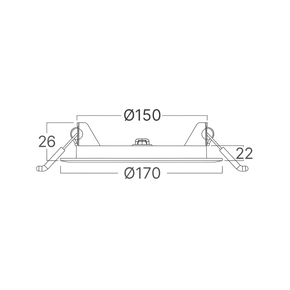 Downlight Dalle LED Ronde Ø170mm 12W Dimmable Blanc CCT