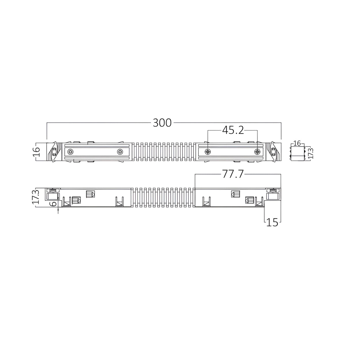 Connecteur d'Angle 90° pour Rail Magnétique 48V Blanc