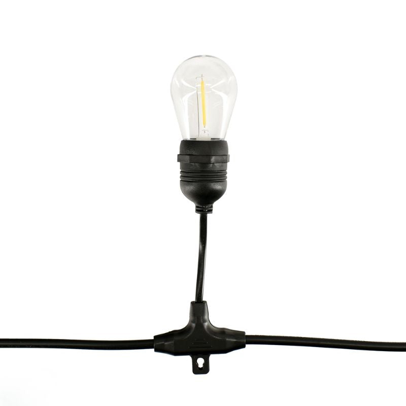Guirlande Guinguette Solaire LED 10M 10pcs 3W IP65 - Câble Noir