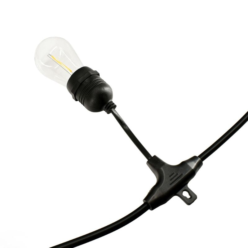 Guirlande Guinguette Solaire LED 10M 10pcs 3W IP65 - Câble Noir