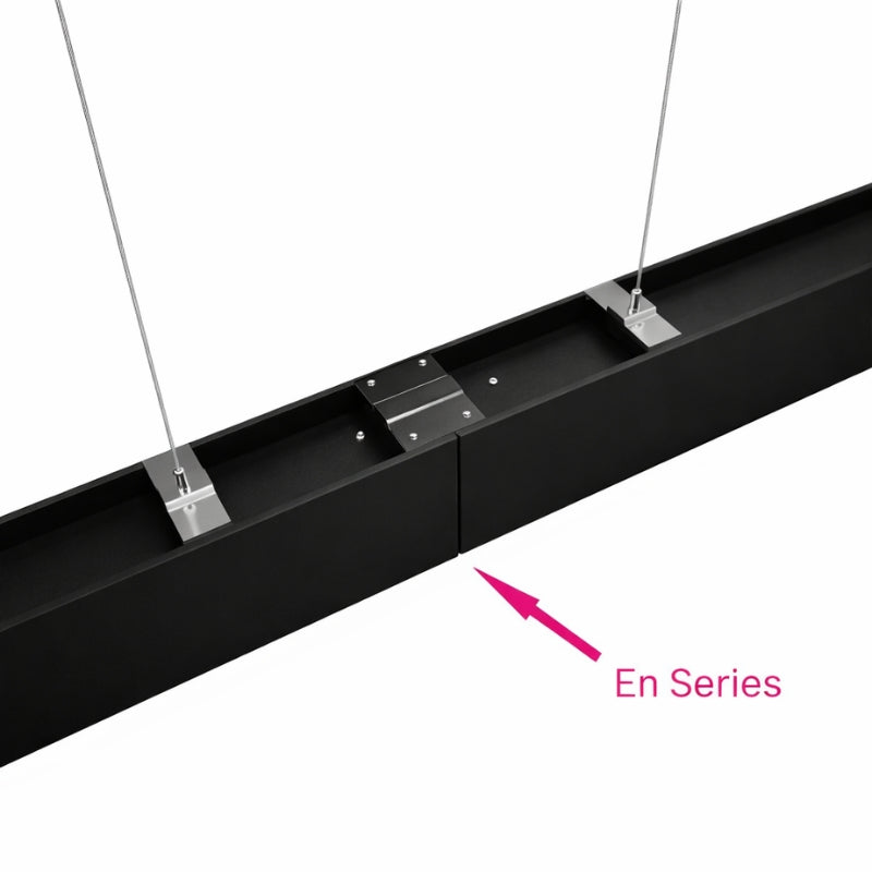 Suspension Linéaire LED 120cm 36W Interconnectable NOIR - Garantie 5 ans