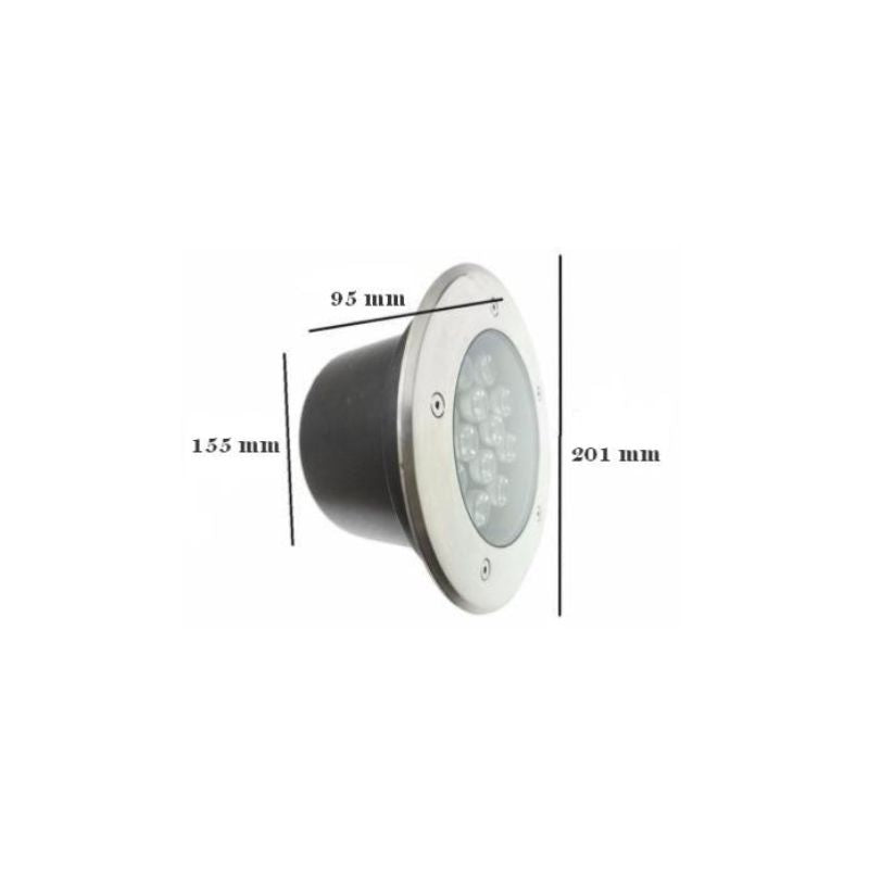 Spot LED Extérieur Encastrable IP65 220V Sol 12W 60°