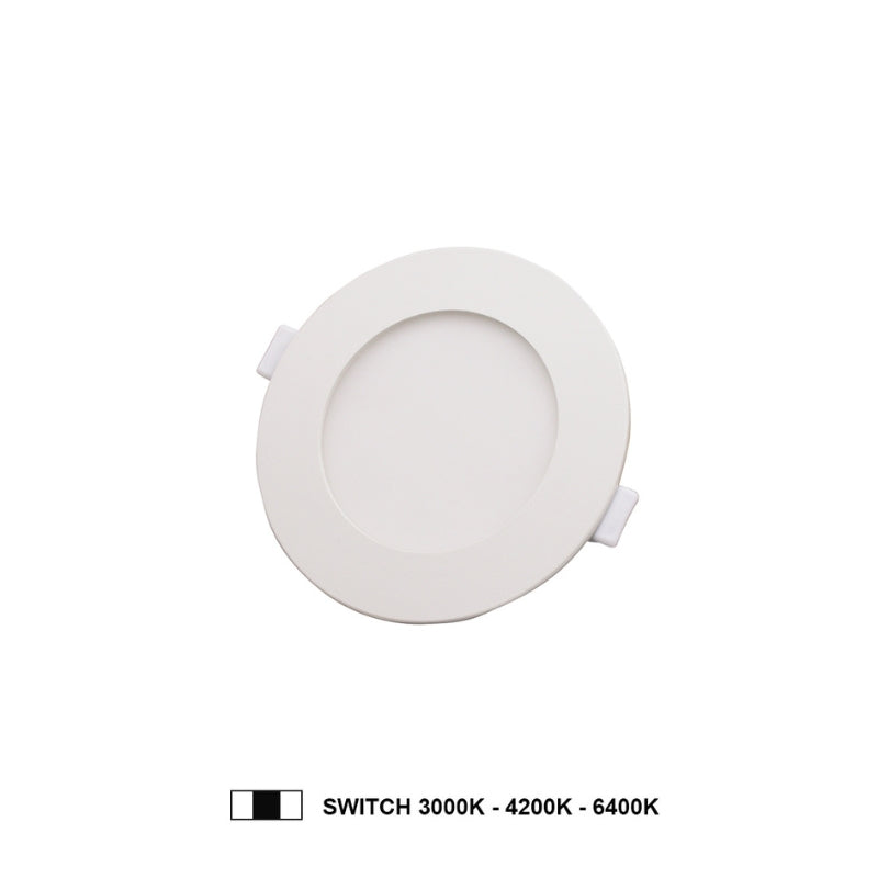 Spot LED Downlight Rond 6W Blanc CCT - 3000K/4000K/6000K (Pack de 10)