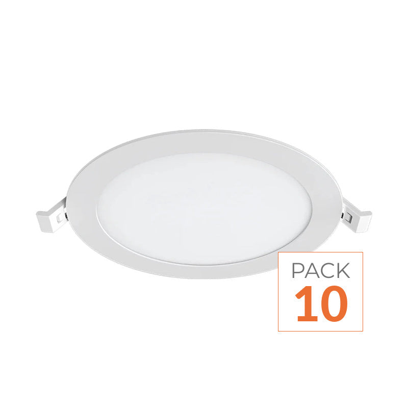 Downlight Dalle LED Ronde Ø170mm 12W Blanc CCT - Pack de 10 – vue produit