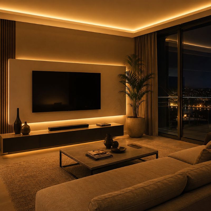 Ruban LED COB AC 296 LED/m 220V 10W/m IP65 - Doré (vendu sur mesure au mètre) - Silamp France