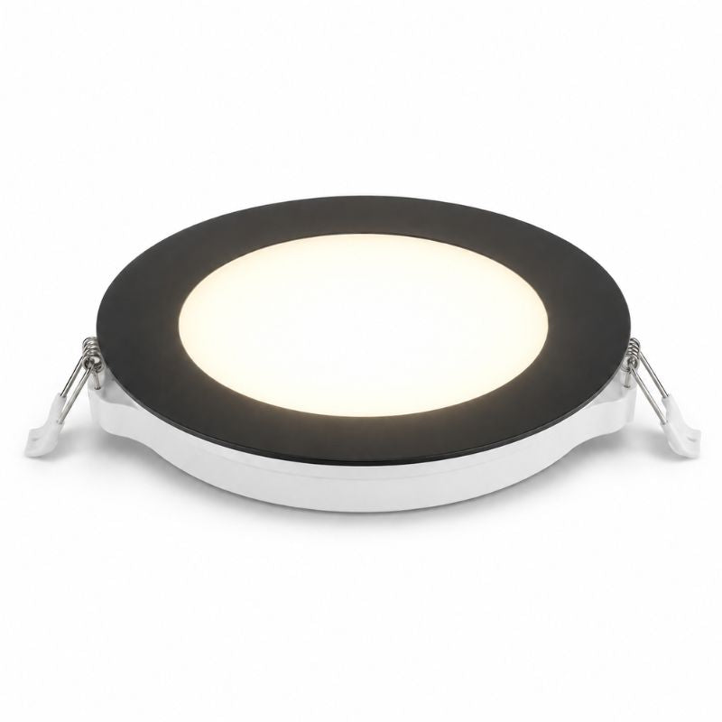 Spot LED Extra Plat Rond 18W Noir CCT IP54 Ø170mm - 2800K/4200K/6200K