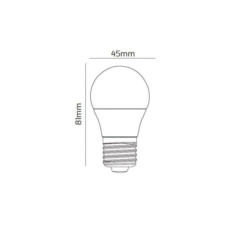 Pack de 10 - Ampoule LED Connectée WiFi E27 4.5W G45 RGBW
