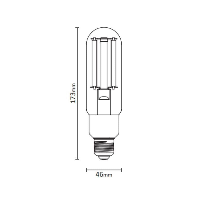Ampoule LED E27 18W à Filament T46 ( Pack de 6 ) - Silamp France