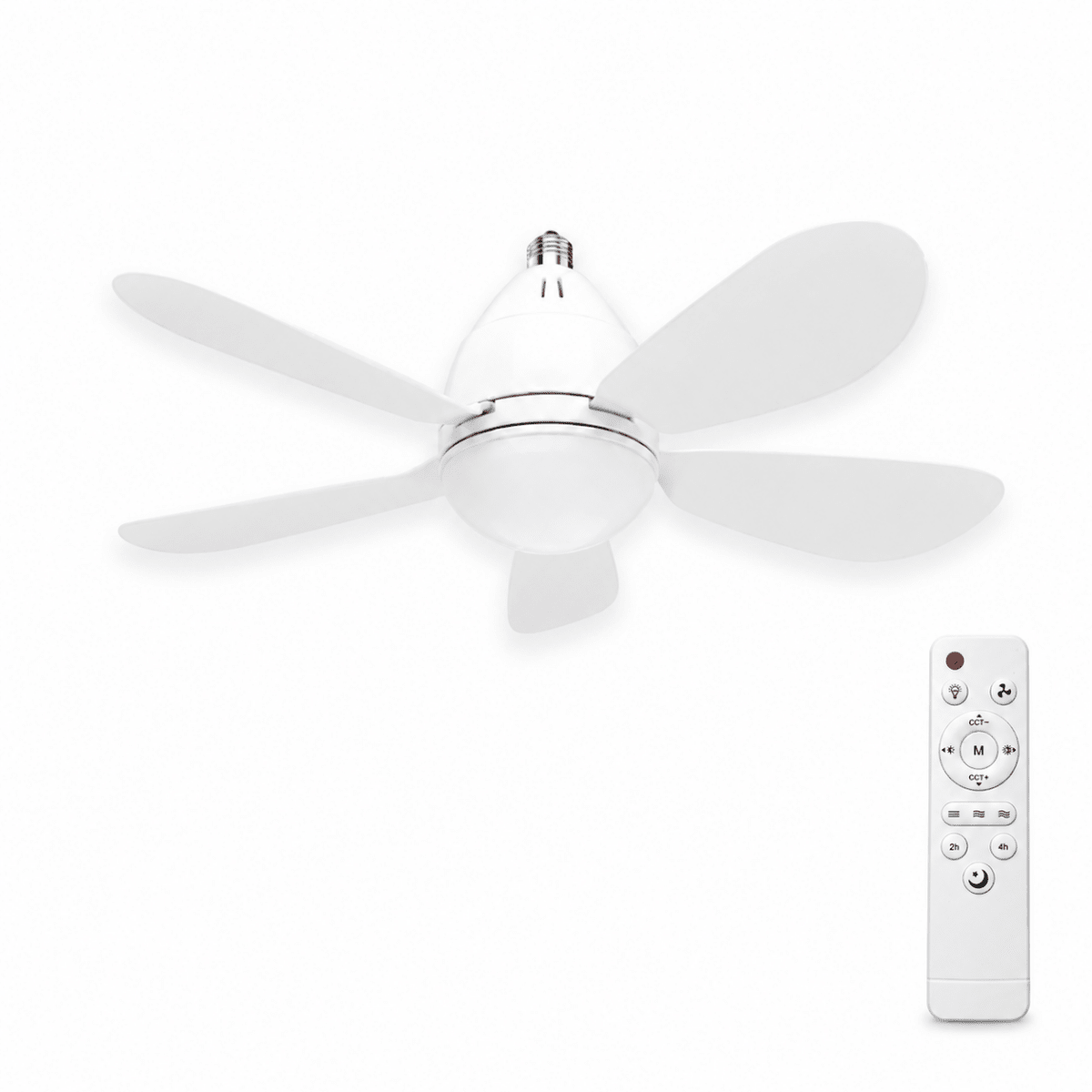 Ampoule Ventilateur LED E27 11W CCT avec Télécommande Ø42cm - Silamp France