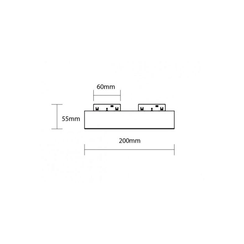 Applique LED 20W pour Rail Magnétique M05 48V - Silamp France