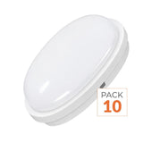 Pack de 10 - Applique LED Murale 20W Blanche Ronde IP65
