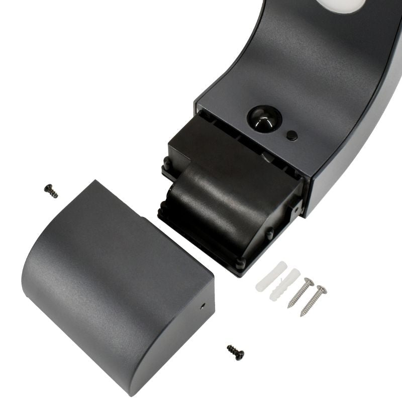 Applique Murale Extérieur 7W CCT Anthracite IP65 Détecteur PIR - 3000K/4000K/6500K - Silamp France