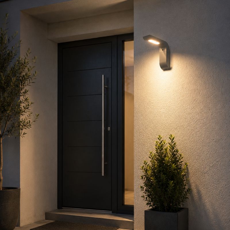 Applique Murale Extérieur 7W CCT Anthracite IP65 Détecteur PIR - 3000K/4000K/6500K - Silamp France