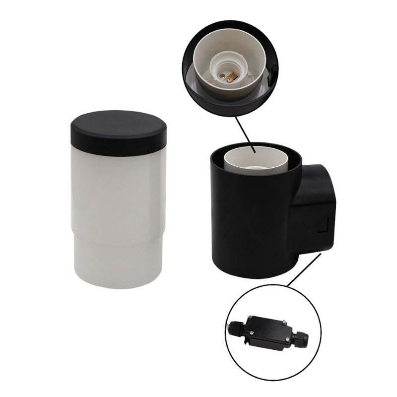 Applique Murale Extérieur Jardin Cylindre IP65 pour Ampoule E27 - Silamp France