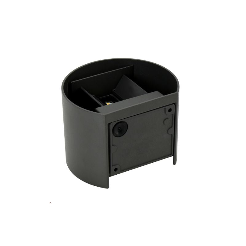 Applique Murale Graphite Grise 12W Double Faisceau IP65 Ovale - Silamp France