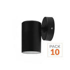 Pack de 10 - Applique murale LED Noire IP65 GU10