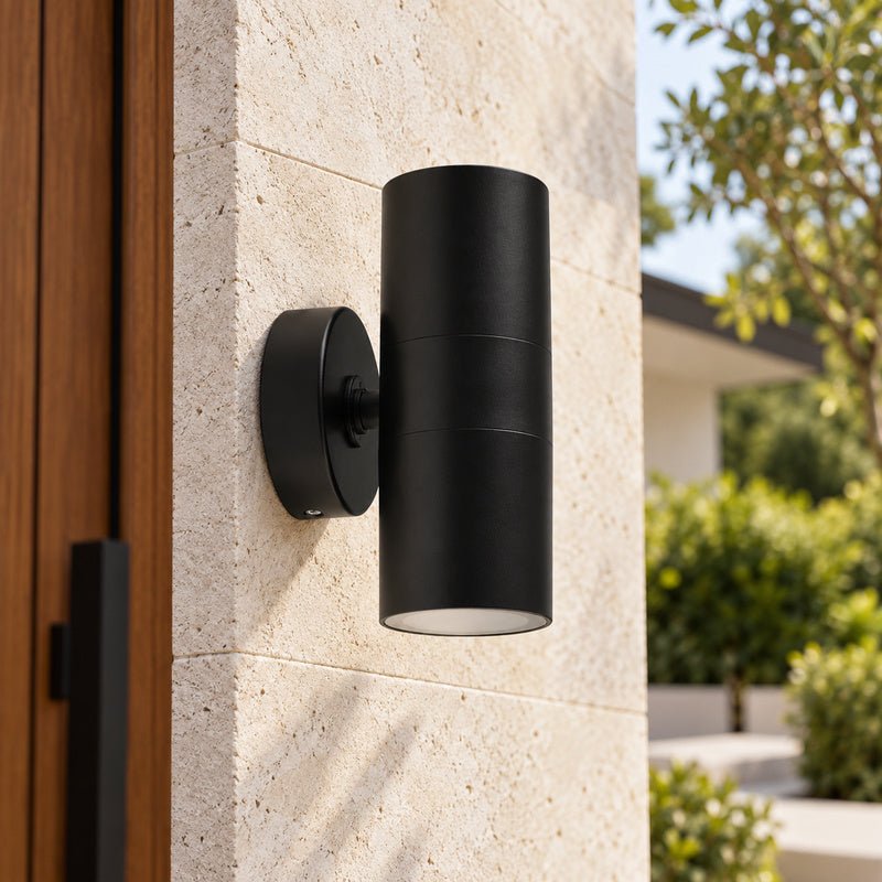 Applique Murale Noire IP65 Double Faisceau GU10 - Pack de 10 - Silamp France