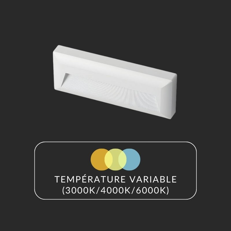 Balise LED Saillie CCT Étanche 5W BLANCHE - 3000K/4000K/6500K - Silamp France