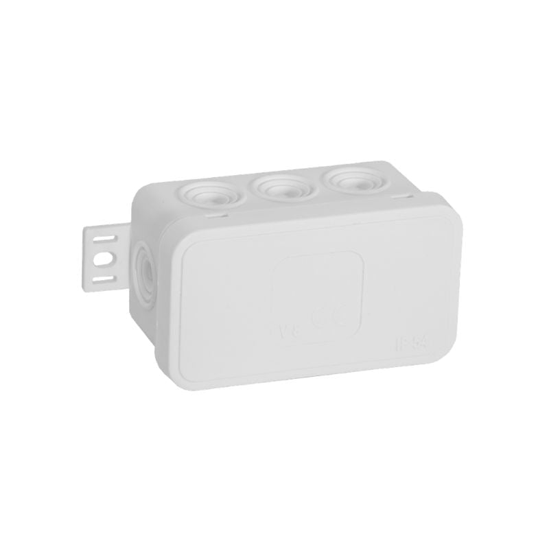Boite de Dérivation en Saillie 8 Entrées 80x45x41 mm - Blanc - Silamp France