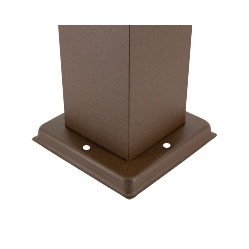 Borne de Jardin 80cm Carré Marron pour Ampoule E27 - Silamp France
