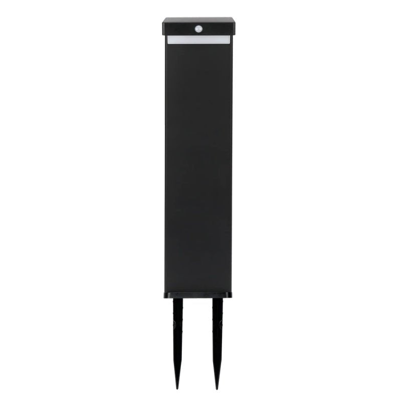 Borne de Jardin Solaire à Piquer 220lm USB - C Carré IP54 Noir - Silamp France