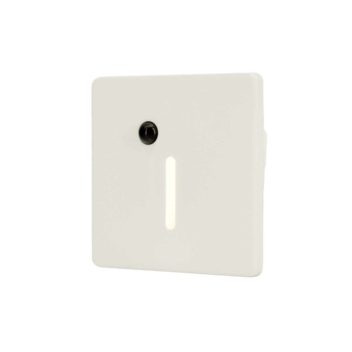 Cadre Carré Blanc pour Balise LED Escalier avec Détecteur - Modèle Trait Fin - Silamp France