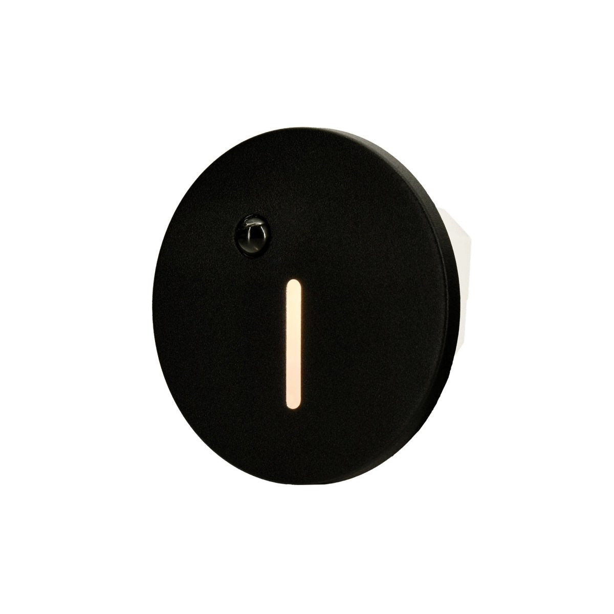 Cadre Rond Noir pour Balise LED Escalier avec Détecteur - Modèle Trait Fin - Silamp France