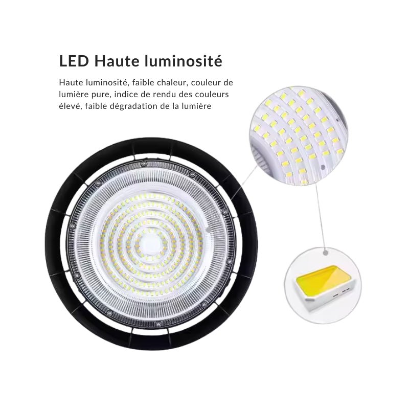 Cloche LED Lampe Industrielle 300W IP65 CCT - 3000K/4000K/6000K - Silamp France