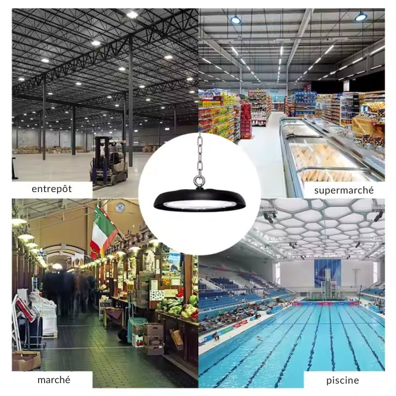 Cloche LED Lampe Industrielle 300W IP65 CCT - 3000K/4000K/6000K - Silamp France