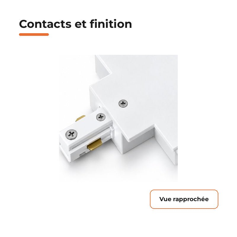 Connecteur X Rail Encastrable Monophasé Blanc - Silamp France
