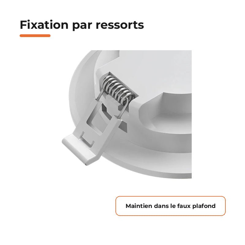 Downlight Dalle LED Ronde Ø85mm 4W Dimmable Blanc CCT - Pack de 10 - Silamp France