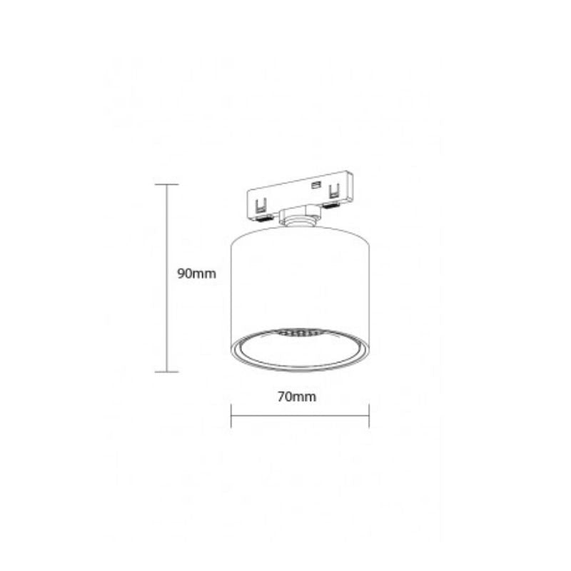 Downlight LED 7W pour Rail Magnétique M05 48V - Silamp France