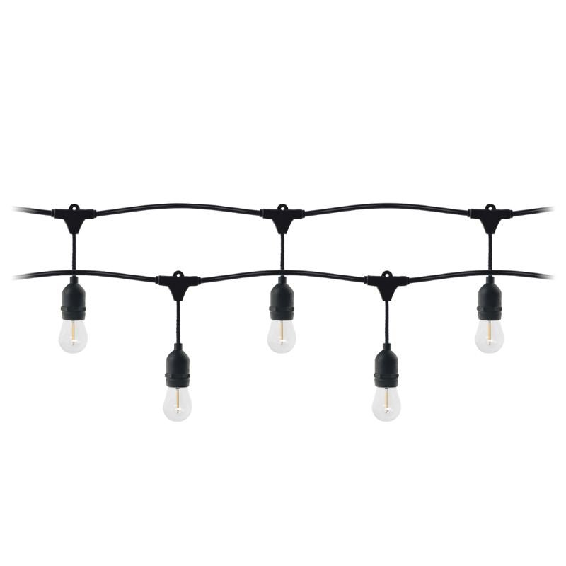 Guirlande Guinguette LED 220V 10M avec 10 Ampoules E27 1W Raccordable - Blanc Chaud 2300K - 3500K - Silamp France