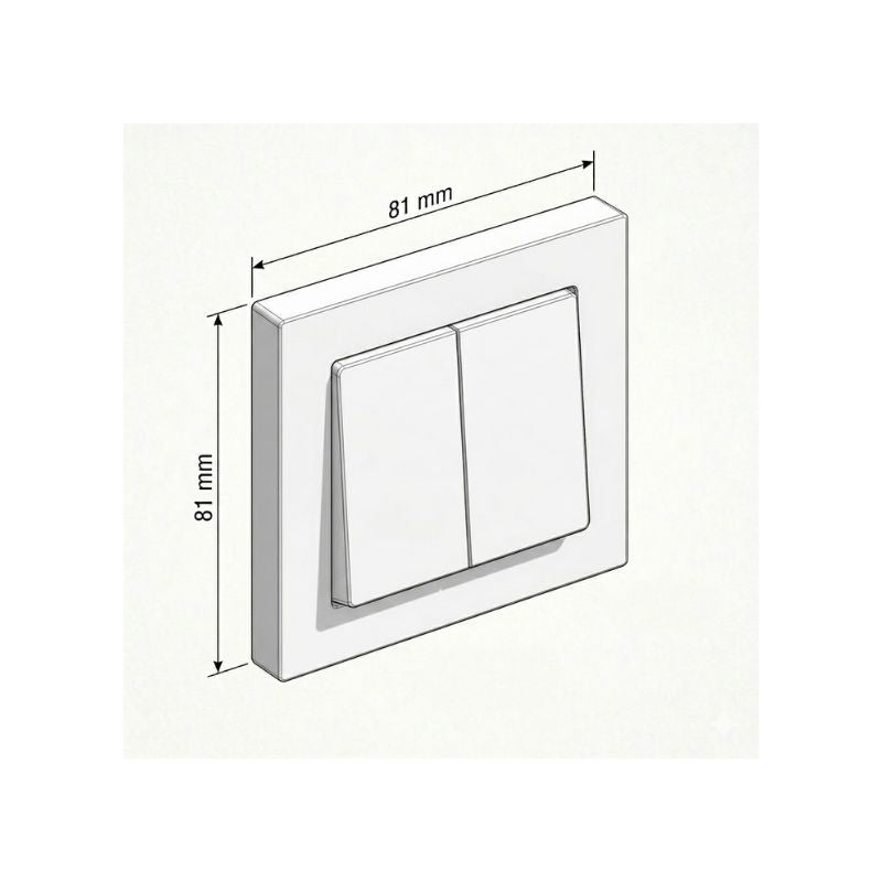 Interrupteur Double Encastré 10A 250V - Blanc - Silamp France