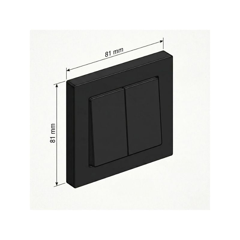 Interrupteur Double Encastré 10A 250V - Noir - Silamp France