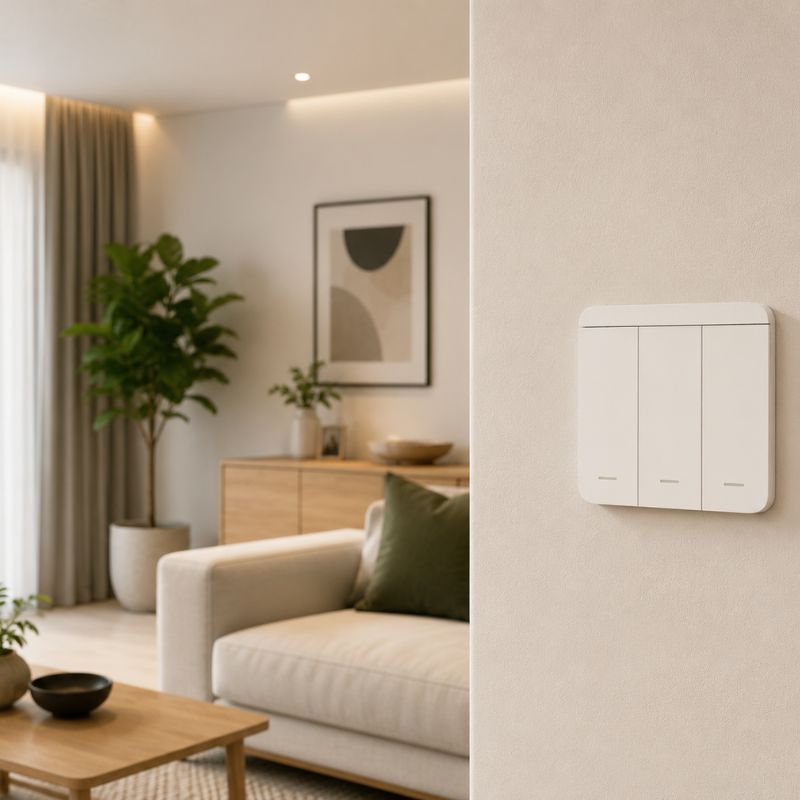 Interrupteur Mural sans Fil Bouton Triple - Silamp France