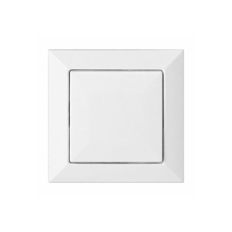 Interrupteur Mural Simple Encastré 10A - Blanc mat - Silamp France