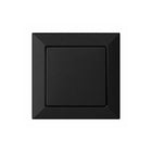 Interrupteur Mural Simple Encastré 10A + Plaque de Finition Simple - Noir mat