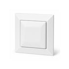 Interrupteur Mural Va-et-Vient Simple Encastré 10A 250V + Plaque de Finition Simple - Blanc Mat
