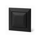 Interrupteur Mural Va-et-Vient Simple Encastré 10A 250V + Plaque de Finition Simple - Noir Mat
