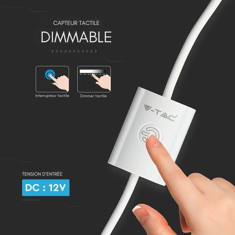 Interrupteur Tactile avec Variateur pour Bande LED 24W DC12V - Silamp France