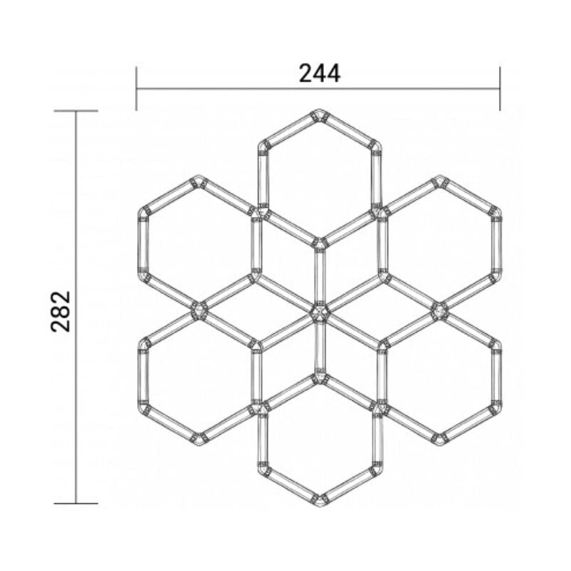 Kit 12 LED Hexagonal 294W - Forme Nid d'Abeille - Silamp France