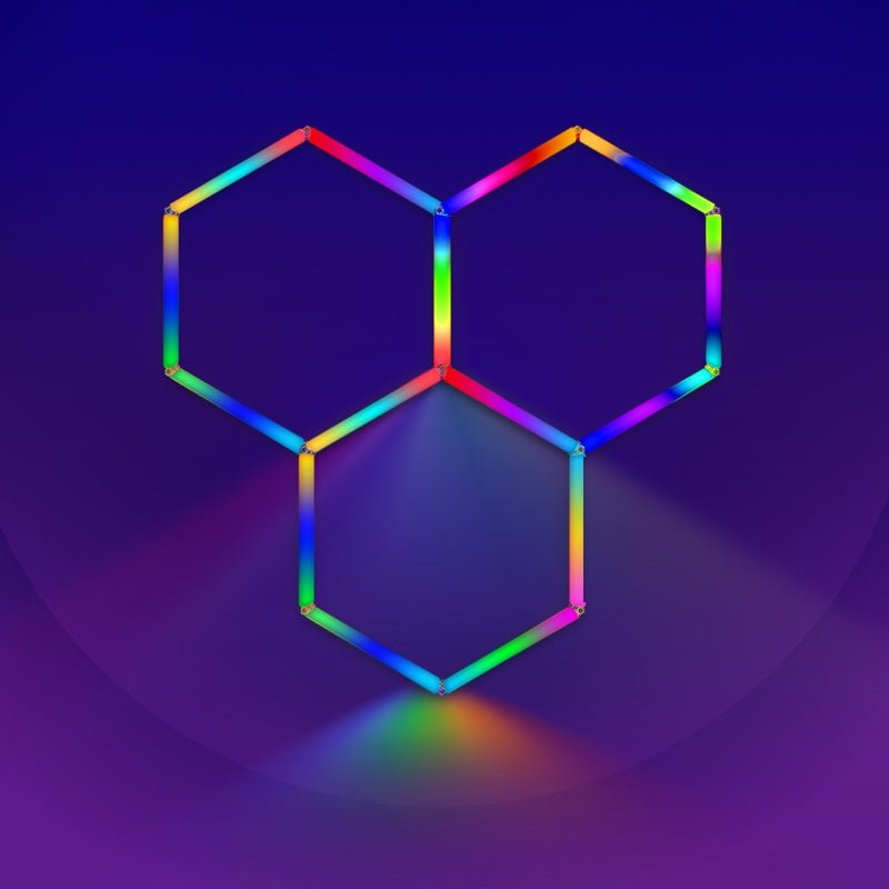 Kit 3 LED Hexagonal RGB 27W 110lm/w - Silamp France